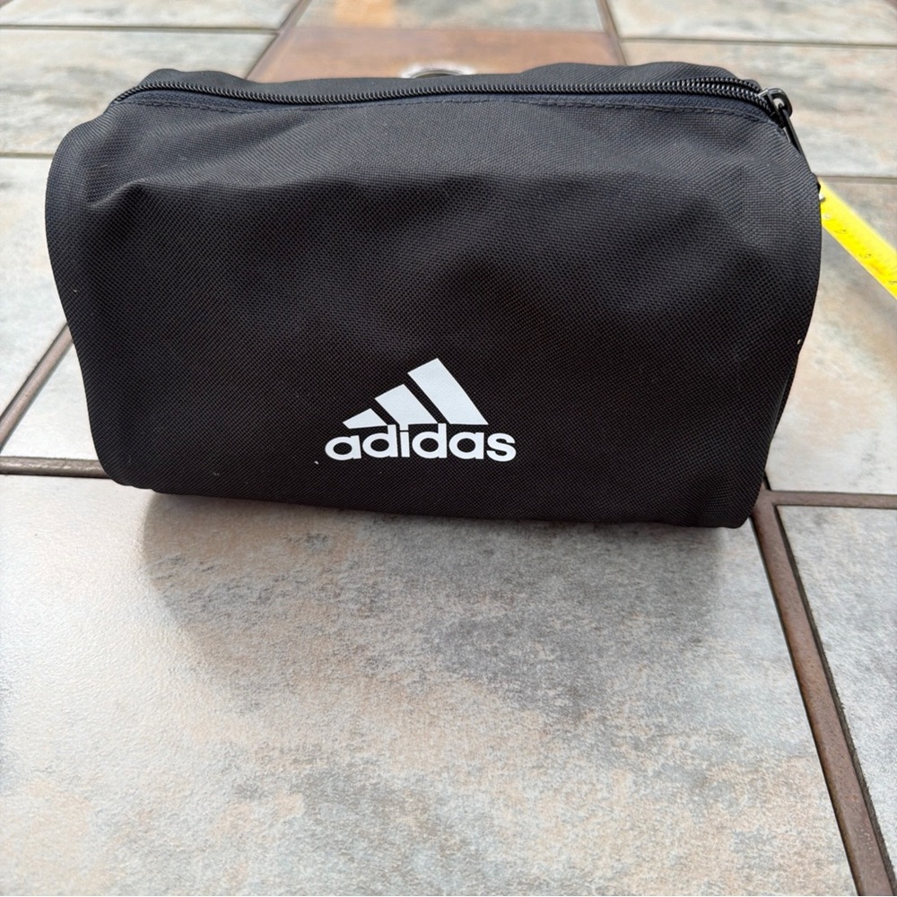adidas Black Travel Toiletry Bag with White Logo